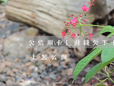 欠信用卡1分錢(欠下十幾萬信用卡一分還不上怎么辦)