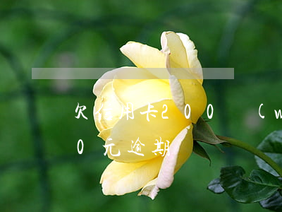 欠信用卡200萬(wàn)（信用卡欠200元逾期）