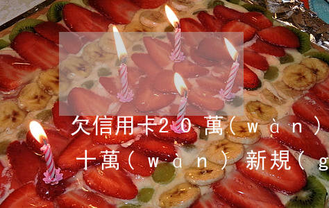 欠信用卡20萬(wàn)案例(欠信用卡二十萬(wàn)新規(guī)判刑多少)