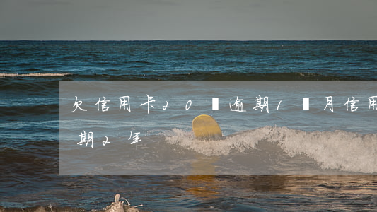 欠信用卡20萬逾期1個月(信用卡18萬逾期2年)