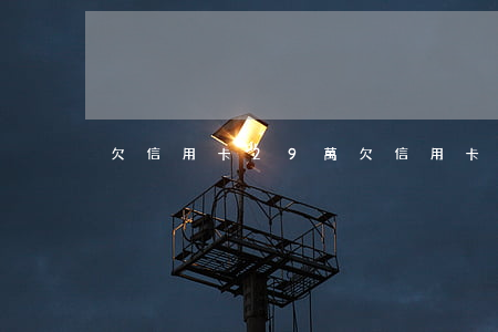 欠信用卡29萬(欠信用卡29萬怎么辦)