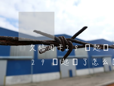 欠信用卡29萬起訴了怎么處理-欠信用卡29萬起訴了怎么處理呢