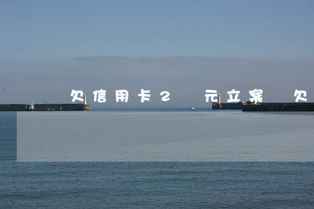 欠信用卡2萬元立案嗎(欠信用卡兩萬會被起訴嗎)