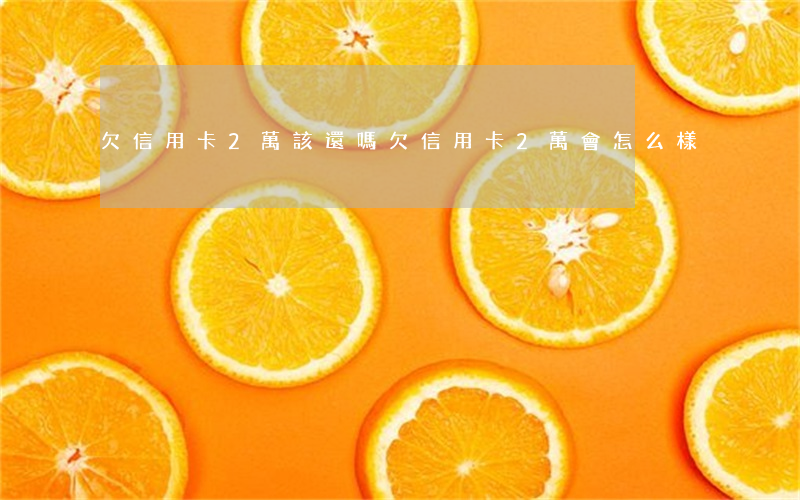 欠信用卡2萬該還嗎(欠信用卡2萬會怎么樣)