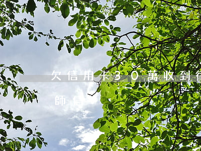 欠信用卡30萬收到律師函(欠信用卡收到律師信)