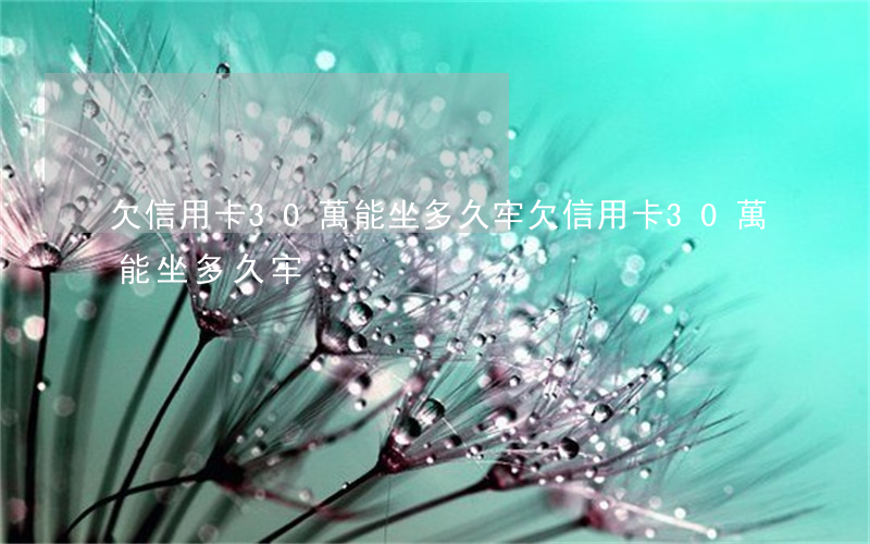 欠信用卡30萬能坐多久牢(欠信用卡30萬能坐多久牢)