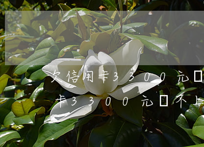 欠信用卡3300元還不上怎么辦-欠信用卡3300元還不上怎么辦呢