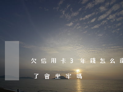 欠信用卡3年錢怎么還-欠信用卡3年沒還了會坐牢嗎