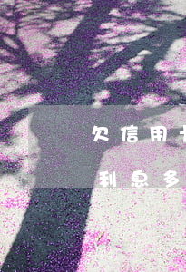 欠信用卡3萬4個月-欠信用卡3萬4個月利息多少