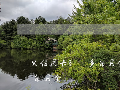 欠信用卡3萬多每月全額還(欠信用卡3萬多每月全額還)