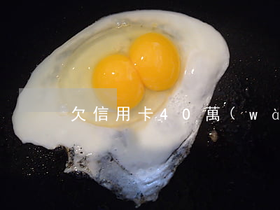 欠信用卡40萬(wàn)負(fù)債嗎