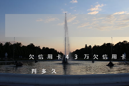 欠信用卡43万(欠信用卡40万会坐牢吗?会判多久)