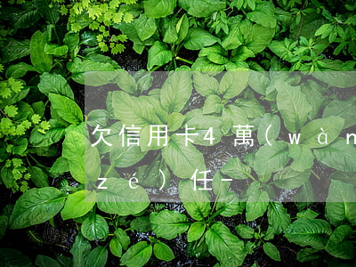 欠信用卡4萬(wàn)多需要付什么責(zé)任-