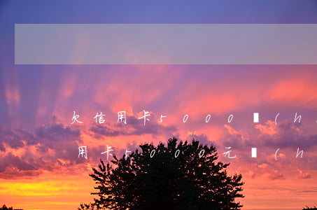 欠信用卡5000會(huì)怎樣-欠信用卡5000元會(huì)怎樣