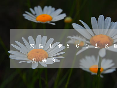 欠信用卡500怎么辦 欠信用卡5500會判幾年
