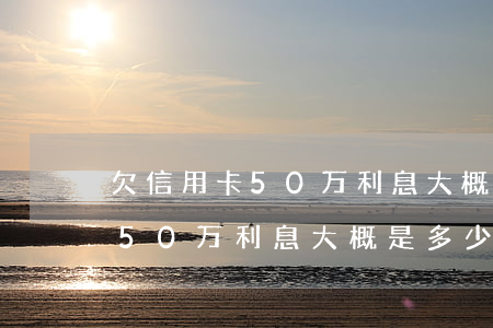 欠信用卡50万利息大概是多少-欠信用卡50万利息大概是多少钱