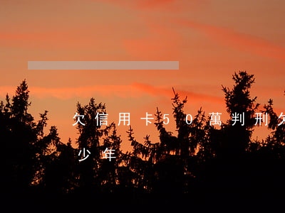 欠信用卡50萬判刑 欠信用卡50萬判刑多少年