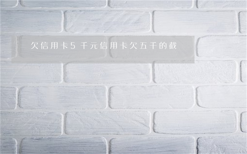 欠信用卡5千元（信用卡欠五千的截圖）
