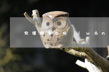 欠信用卡68萬(wàn)