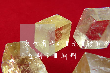 欠信用卡6萬元會被判刑（平安信用卡欠6萬逾期了會判刑）