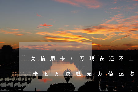 欠信用卡7万现在还不上了怎么办-欠信用卡七万块钱无力偿还怎么办