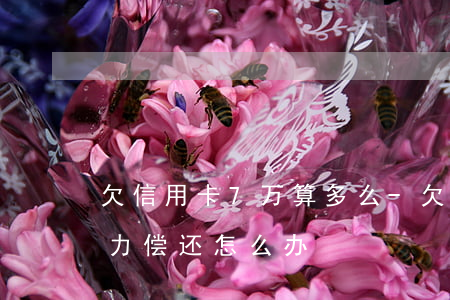 欠信用卡7万算多么-欠信用卡七万块钱无力偿还怎么办