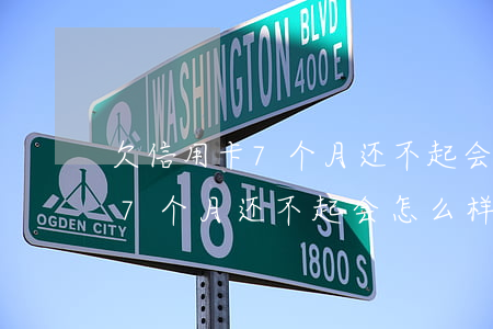 欠信用卡7个月还不起会怎么样-欠信用卡7个月还不起会怎么样吗