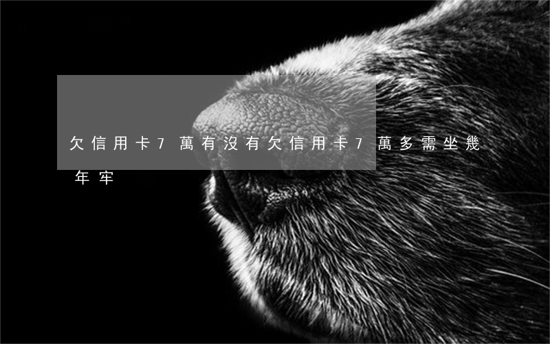 欠信用卡7萬有沒有(欠信用卡7萬多需坐幾年牢)