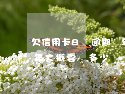 欠信用卡8萬逾期兩年(信用卡欠八千逾期兩年大概要還多少)