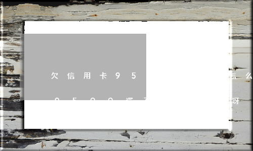 欠信用卡9500還不上怎么辦-欠信用卡9500還不上怎么辦呀