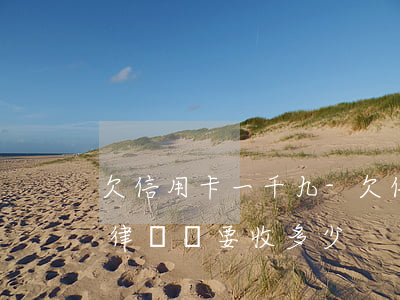 欠信用卡一千九-欠信用卡一千九銀行委托律師費要收多少