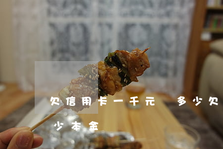 欠信用卡一千元還多少(欠信用卡一千元還多少本金)