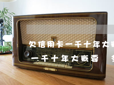 欠信用卡一千十年大概要還多少-欠信用卡一千十年大概要還多少錢
