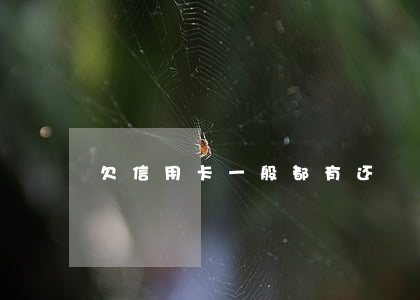 欠信用卡一般都有还