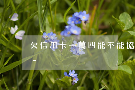 欠信用卡一萬四能不能協(xié)商還款-