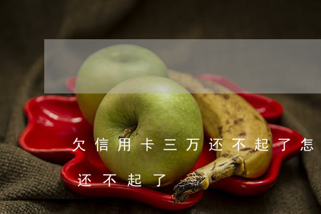 欠信用卡三万还不起了怎么办（欠信用卡三万还不起了）