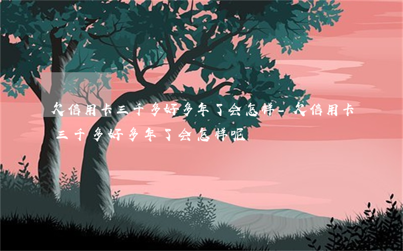 欠信用卡三千多好多年了会怎样-欠信用卡三千多好多年了会怎样呢