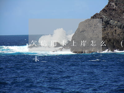 欠信用卡上岸怎么規(guī)劃(欠款信用卡)