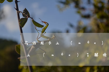欠信用卡上門(mén)了解情況(欠信用卡上門(mén)了解情況怎么寫(xiě))