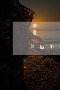 欠信用卡不能貸款怎么辦