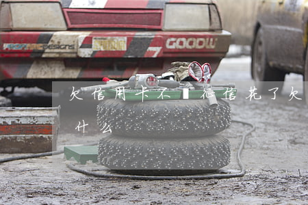 欠信用卡不還征信花了(欠信用卡不還會影響什么)