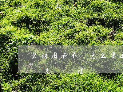 欠信用卡不還怎么要回(如果欠信用卡還不起會怎樣處理)
