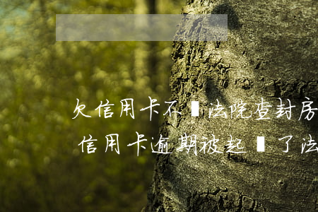 欠信用卡不還法院查封房產(chǎn)嗎（信用卡逾期被起訴了法院會(huì)拍賣房產(chǎn)嗎）