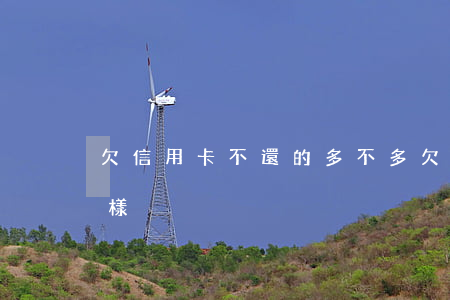 欠信用卡不還的多不多(欠信用卡不還會怎么樣)