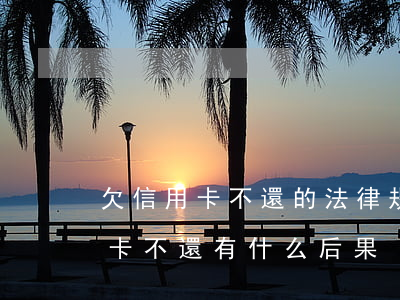 欠信用卡不還的法律規(guī)定(欠信用卡不還有什么后果)