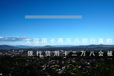 欠信用卡两万八招行真的会起诉么-欠招商银行信用卡二万八会被报警抓吗