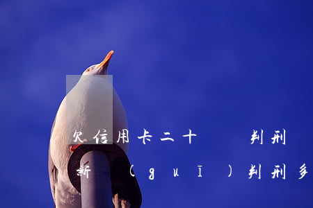 欠信用卡二十萬會判刑幾年 欠信用卡二十萬新規(guī)判刑多少