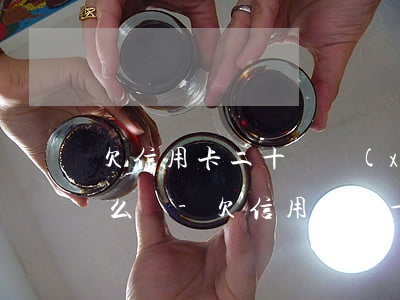 欠信用卡二十萬現(xiàn)在還不起怎么辦-欠信用卡二十萬現(xiàn)在還不起怎么辦呢