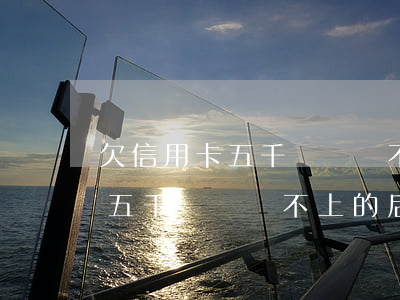 欠信用卡五千塊錢還不上的后果-欠信用卡五千塊錢還不上的后果是什么