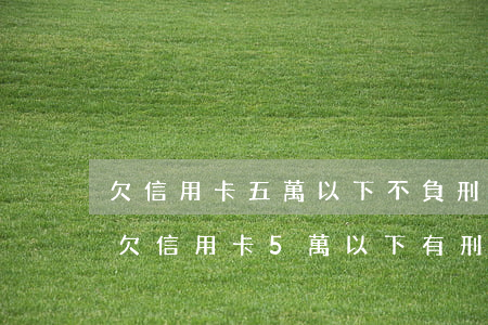 欠信用卡五萬以下不負刑責(zé)是嗎-欠信用卡5萬以下有刑事責(zé)任嗎